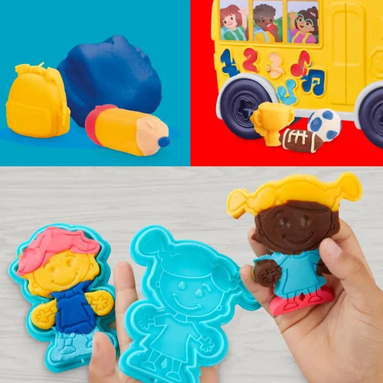 Play-Doh Bus de la Escuela Set de Juegos con Accesorios y 9 Latas