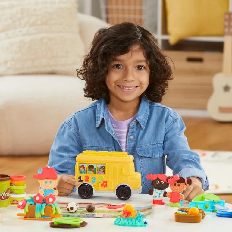 Play-Doh Bus de la Escuela Set de Juegos con Accesorios y 9 Latas
