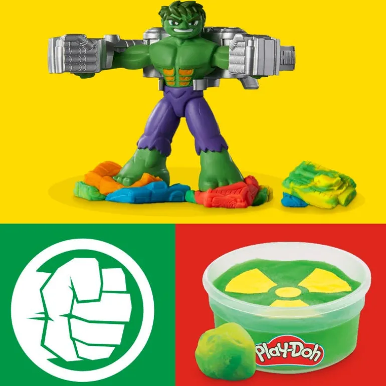 Play-Doh Marvel, Set De Juego Hulk Aplasta Y Moldea