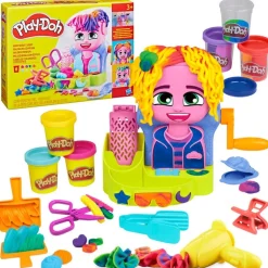 Play-Doh Peluquería Set de Juegos con 12 Accesorios y 6 Latas