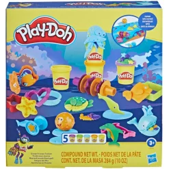 Play-Doh Set de Juegos Amigos del Mar con 12 Accesorios y 5 Latas