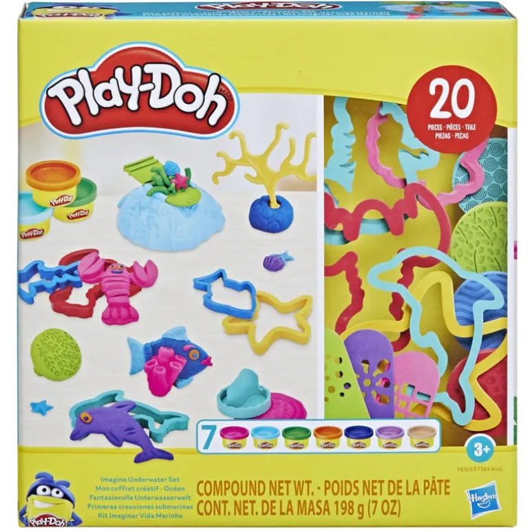 Play-Doh Set de Juegos Animales de Mar con 20 Accesorios y 7 Latas