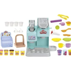 Play-Doh Set de Juegos Cafetería con Maquina de Café 20 Accesorios y 8 Latas