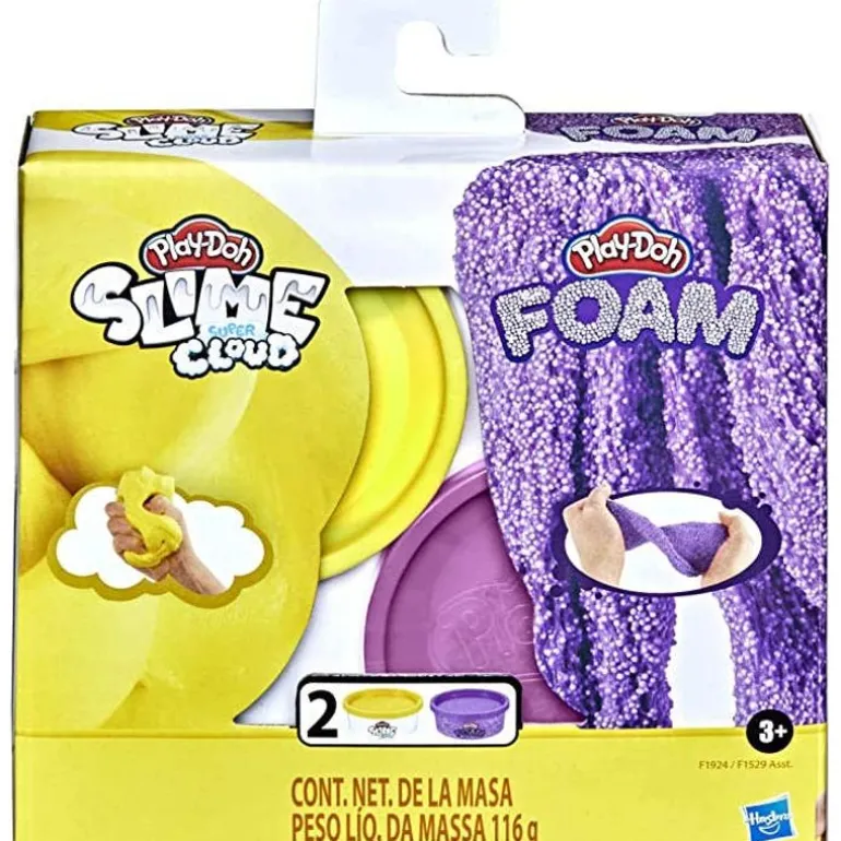 Play-Doh Set de Juegos de Slime y Súper Cloud Amarillo y Morado