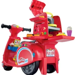 Play-Doh Vespa Montable Correpasillos y Pizzería con 15 Accesorios y 10 Latas