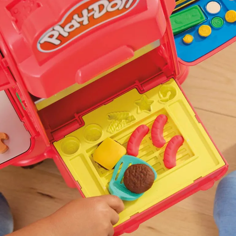 Play-Doh Vespa Montable Correpasillos y Pizzería con 15 Accesorios y 10 Latas