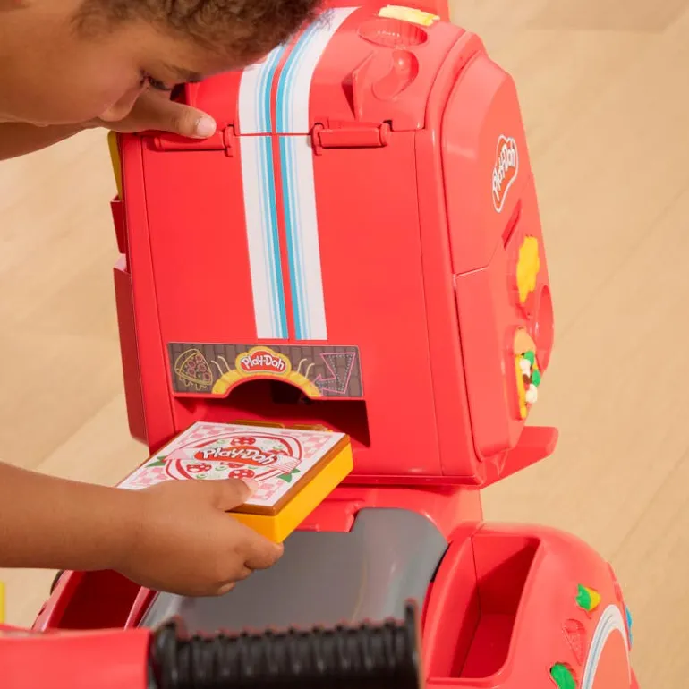Play-Doh Vespa Montable Correpasillos y Pizzería con 15 Accesorios y 10 Latas