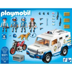 Playmobil Vehículo Blindado con 4 Figuras y 2 Vehículos