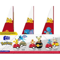 Pokémon 2 Pack Pokébolas Incluye Charmander y Pichu Mega Bloks