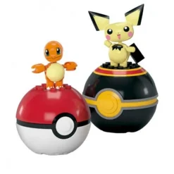 Pokémon 2 Pack Pokébolas Inluye a Pikachu y Zubat Mega Bloks