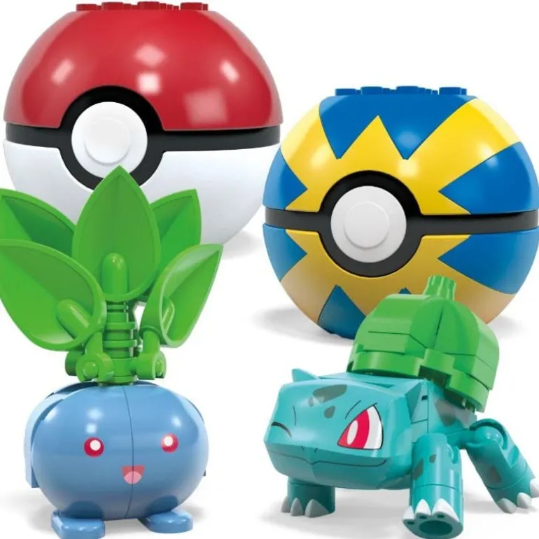 Pokémon Equipo Planta Mega Construx con 4 Pokeballs
