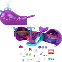 Polly Pocket Ballena Parque Acuático con más de 30 accesorios