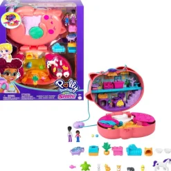 Polly Pocket Bolso de Gato con Departamento con 19 Accesorios