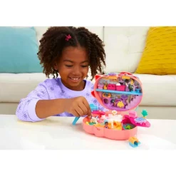Polly Pocket Bolso de Gato con Departamento con 19 Accesorios