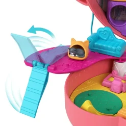 Polly Pocket Bolso de Gato con Departamento con 19 Accesorios
