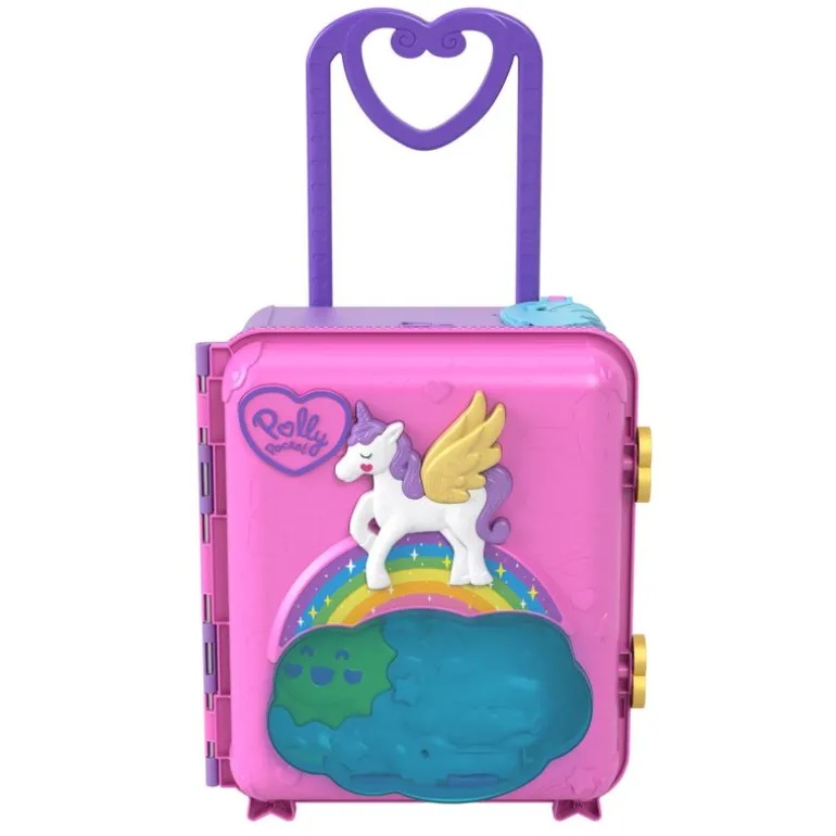 Polly Pocket Maleta con Resort con Alberca, Habitaciones, Helicóptero y más de 30 Accesorios