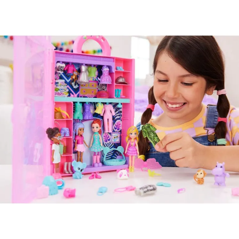Polly Pocket Súper CloSet de Juegos de Animalitos para Polly y sus amigas.