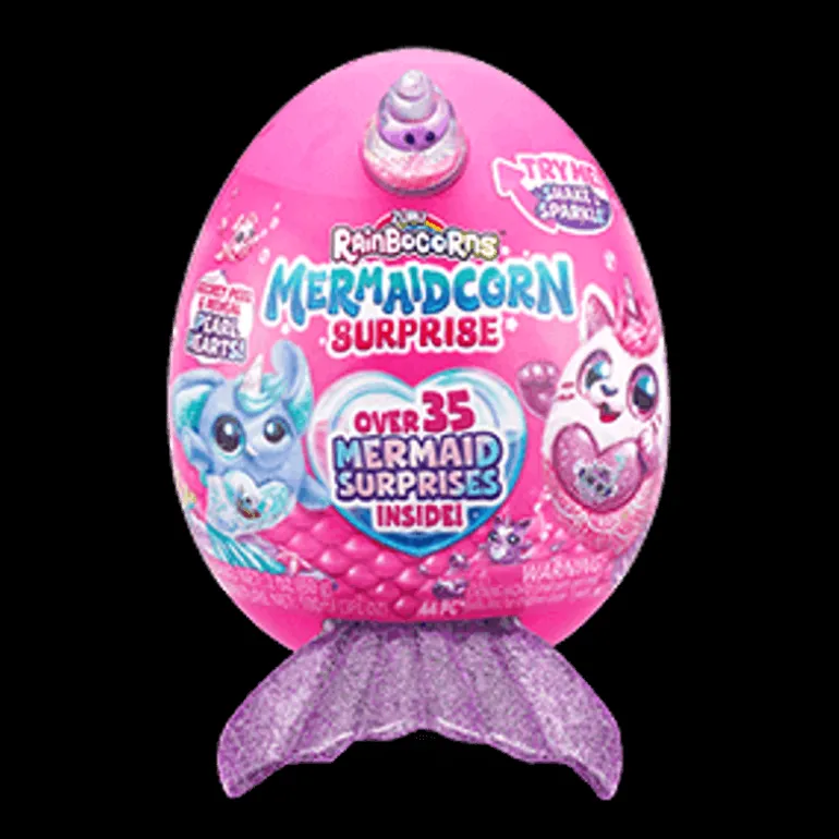 Rainbocorns Huevo Sorpresa con Peluche Mermaidcorn Morado