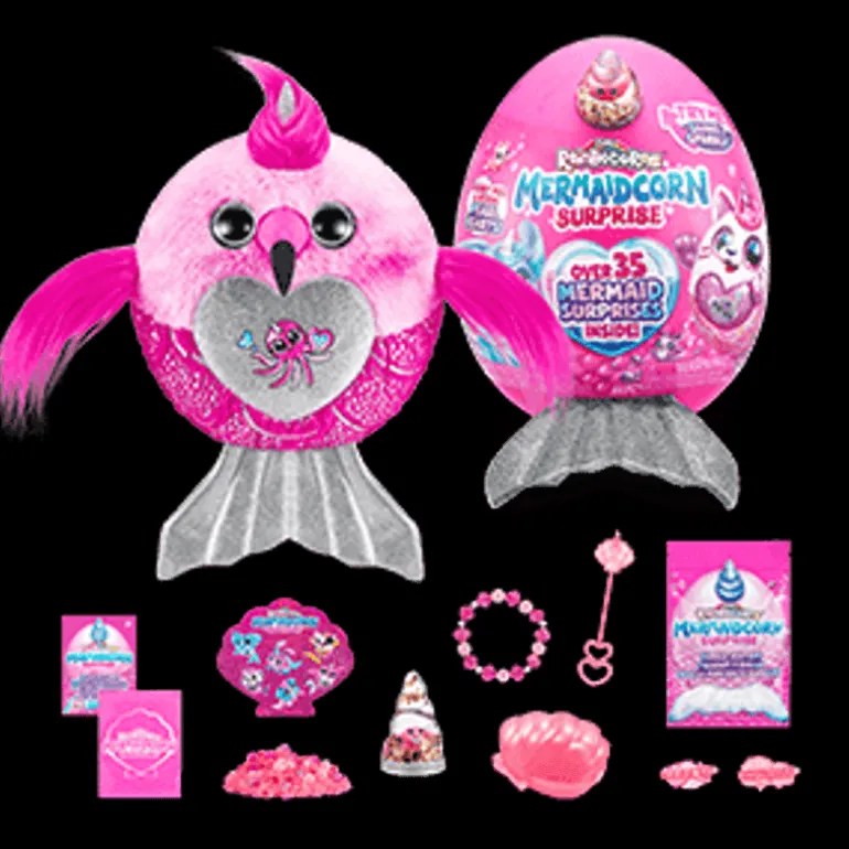 Rainbocorns Huevo Sorpresa con Peluche Mermaidcorn Plateado
