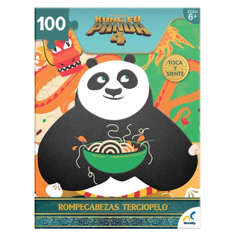 Rompecabezas Kung Fu Panda Afelpado 100 Piezas