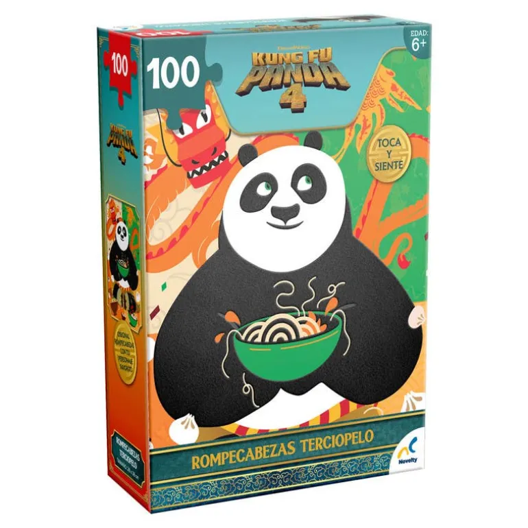 Rompecabezas Kung Fu Panda Afelpado 100 Piezas