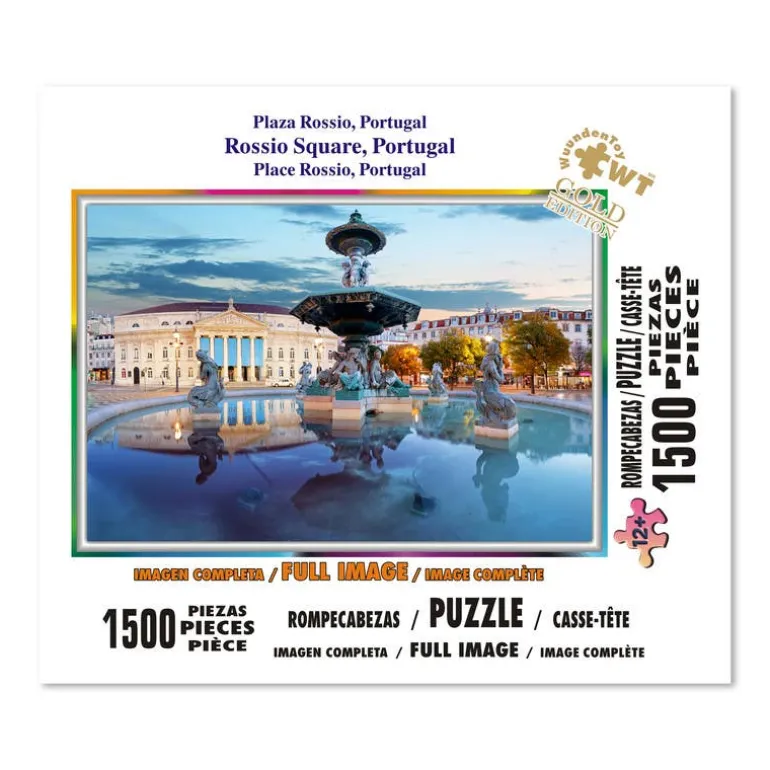 Rompecabezas Plaza Rossio, Portugal de 1500 Piezas