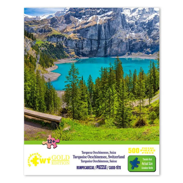 Rompecabezas Turquesa Oeschinensee, Suiza de 500 Piezas