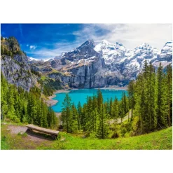 Rompecabezas Turquesa Oeschinensee, Suiza de 500 Piezas