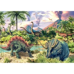 Rompecabezas Volcanes y Dinosaurios de 100 Piezas