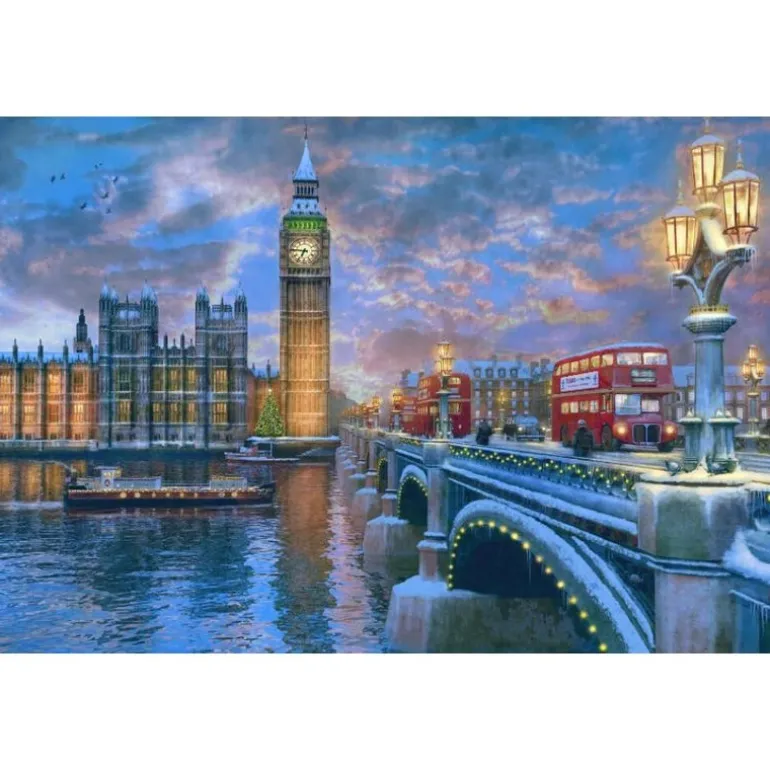 Rompecabezas Westminster en Navidad de 1500 Piezas
