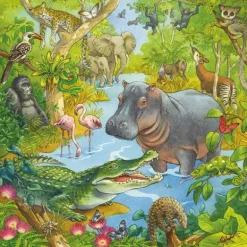 Set de 3 Rompecabezas Ravensburger Aventura en la Jungla