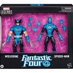 Spiderman 2 Pack Wolverine y Spiderman, Fantastic 4 F9051, Figuras de Colección