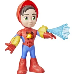 Spiderman Muñeco Spidey con Máscara Desplegable, con Traje Electrónico y Lanza Telarañas