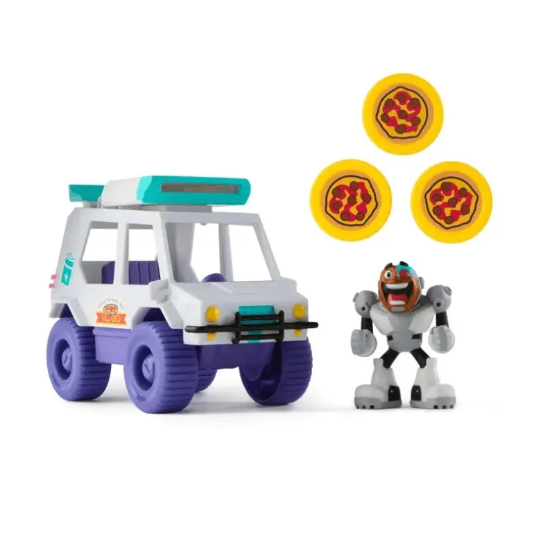 Teen Titans Go! Cyborg Vehículos Lanzador de Pizzas