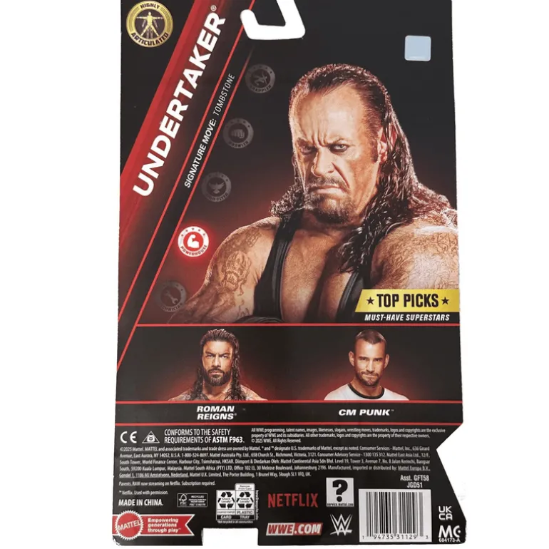 WWE Figura de Acción Undertaker GFT58